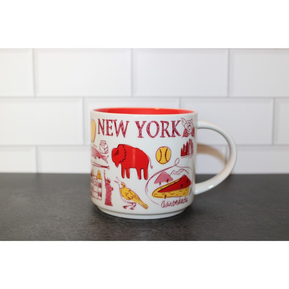 Starbucks NEW YORK Been There Series 14 Oz Coffee Mug Cup Big Apple EUC NO BOX